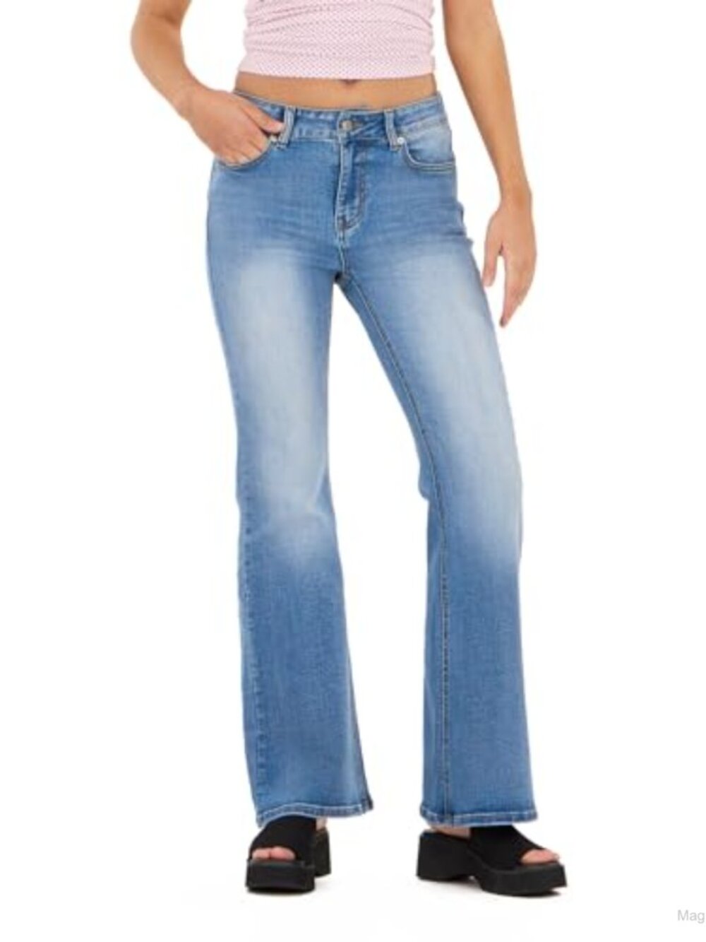 Women's Flare High-Rise Slim Fit Stretch Jeans Retro Y2K Denim Pants
